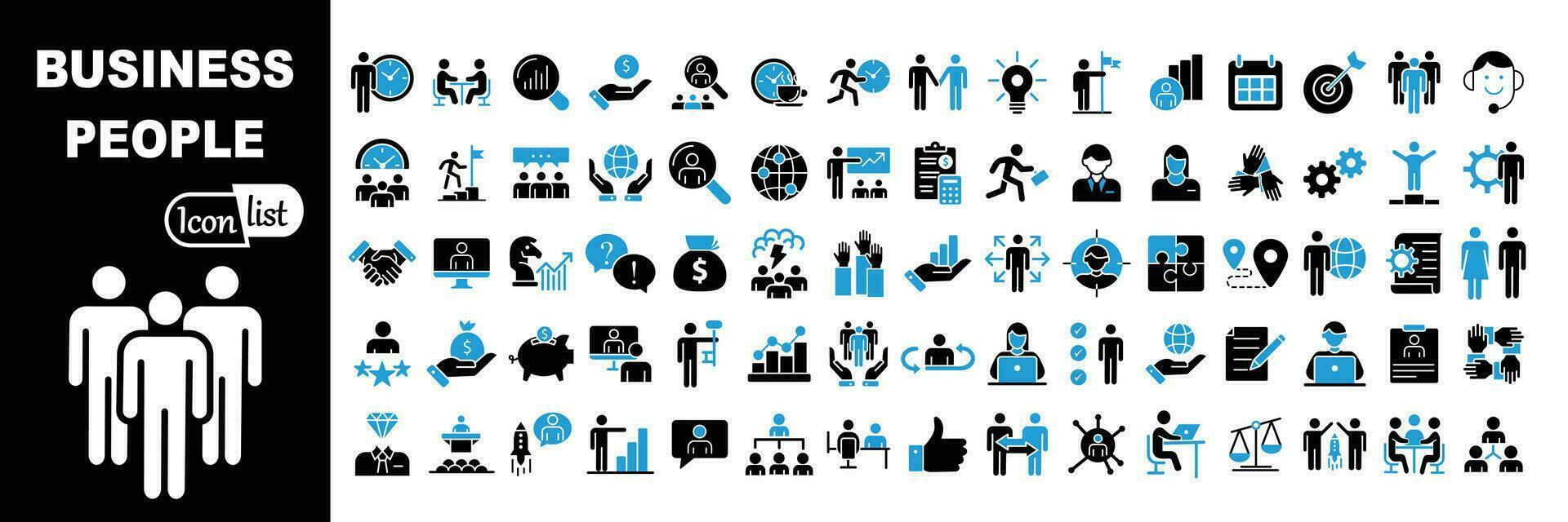 Business people, human resources, office management - web icon . vector illustration.