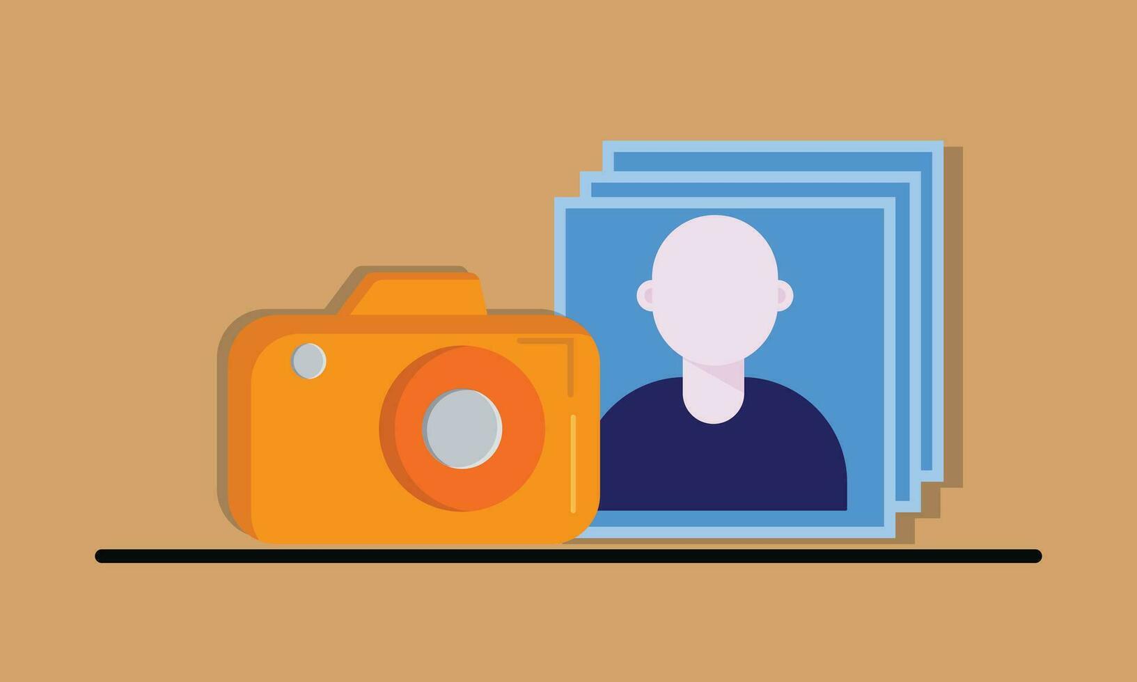 Camera icon illustration, Photo camera in flat style. Vector. vector