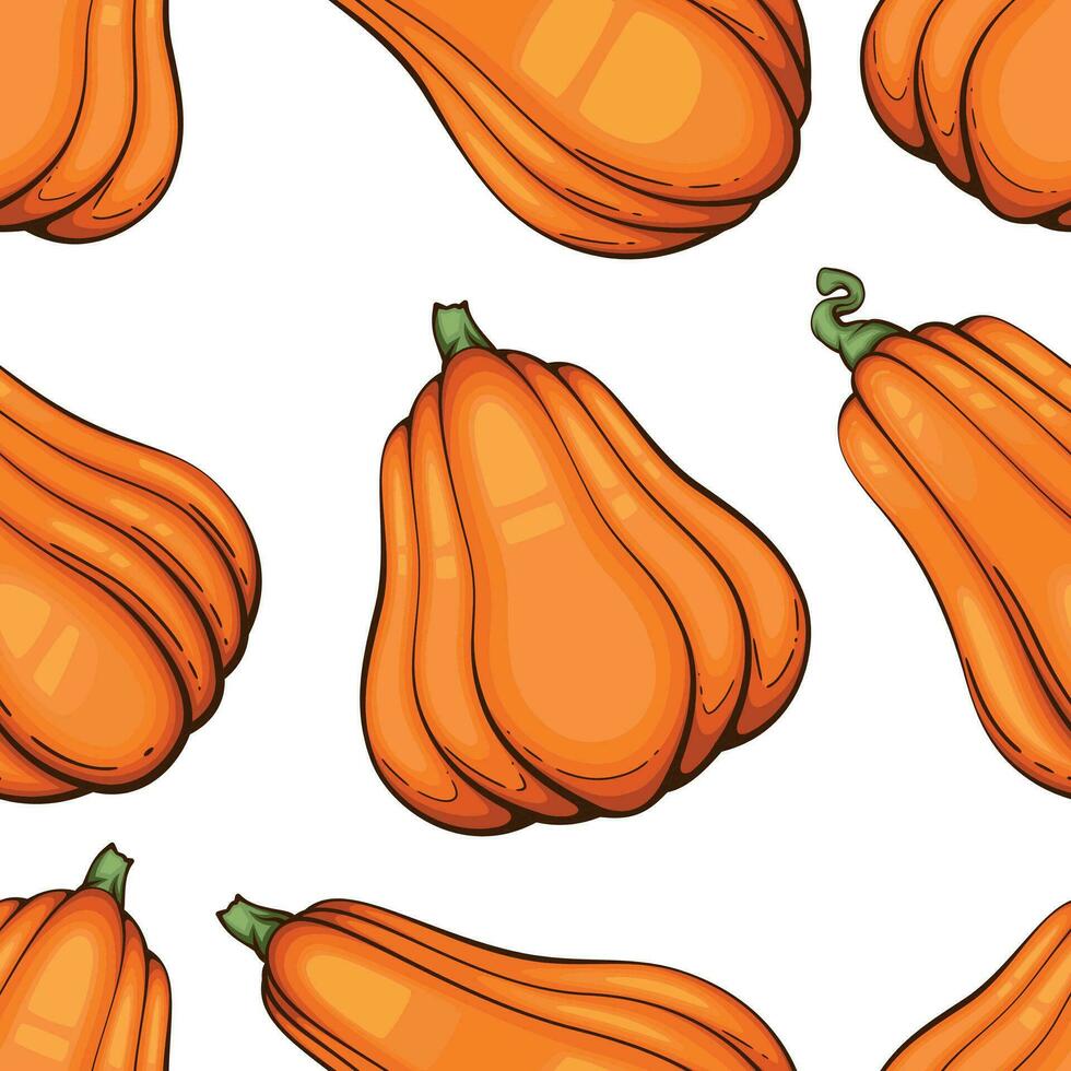 Thanksgiving Seamless pattern with pumpkins. Thanksgiving Background. Pumpkin Seamless Background vector