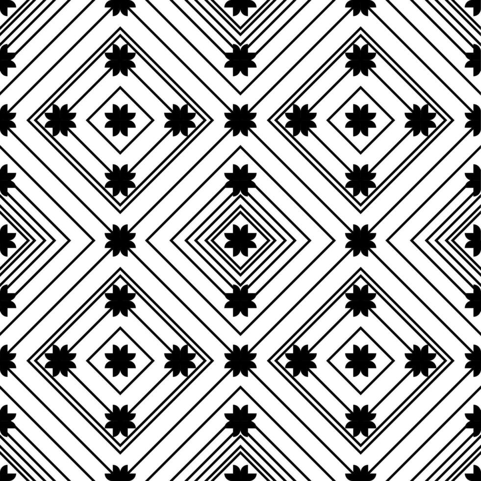 Seamless pattern with geometric ornament. Black and white background.. duotone graphic design vector