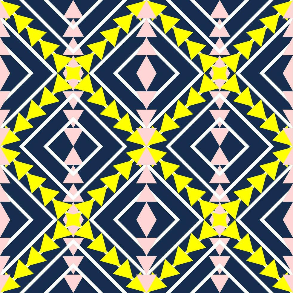 seamless geometric pattern with triangles vector