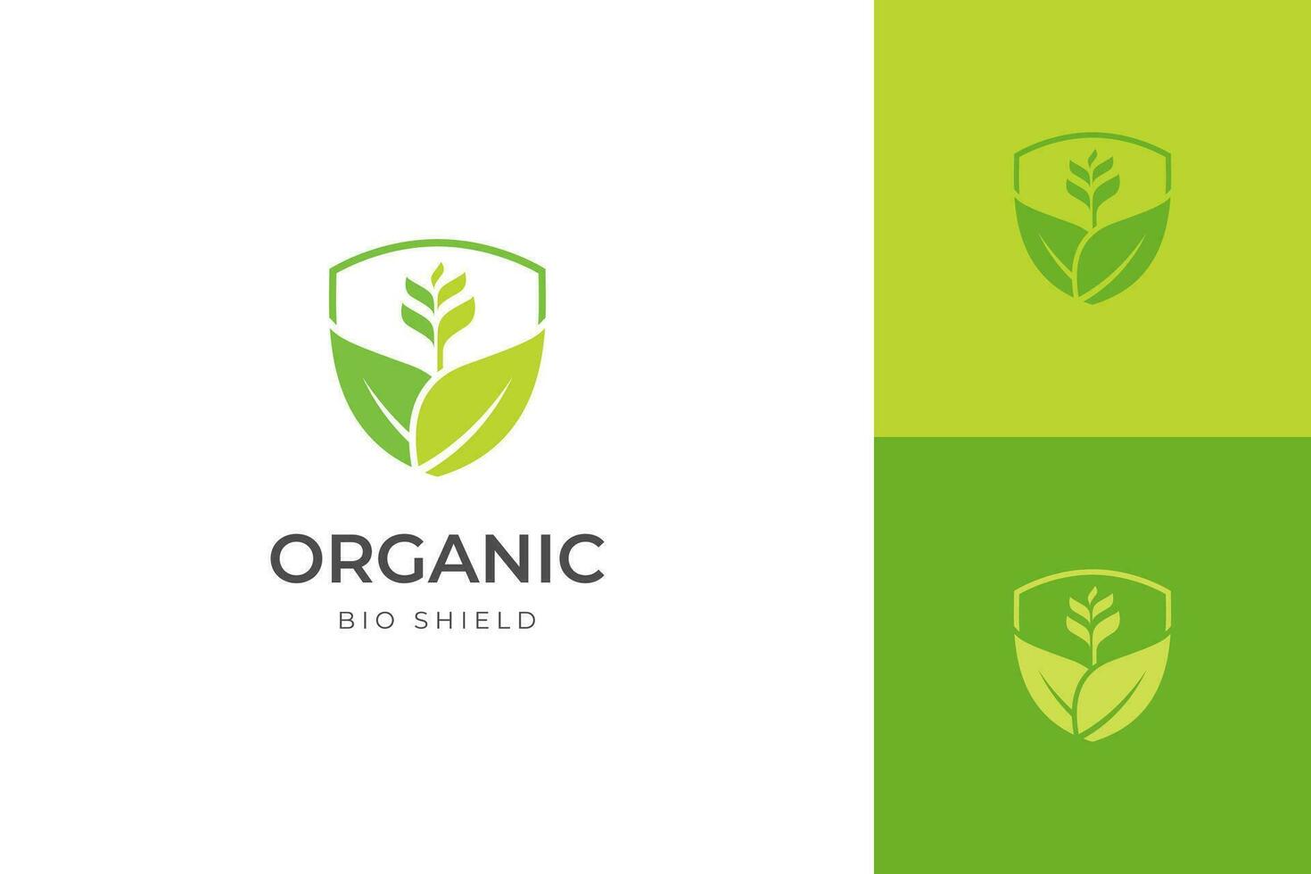 leaf shield. eco protection logo design for farmer, agriculture logo icon design vector