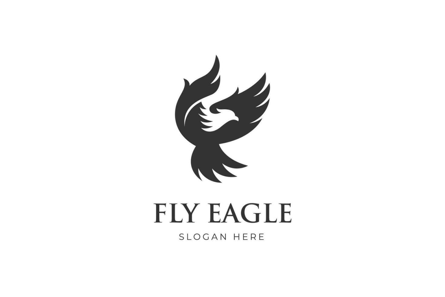 silueta volador águila logo ilustración, animal fénix pájaro logo gráfico elemento, icono diseño vector