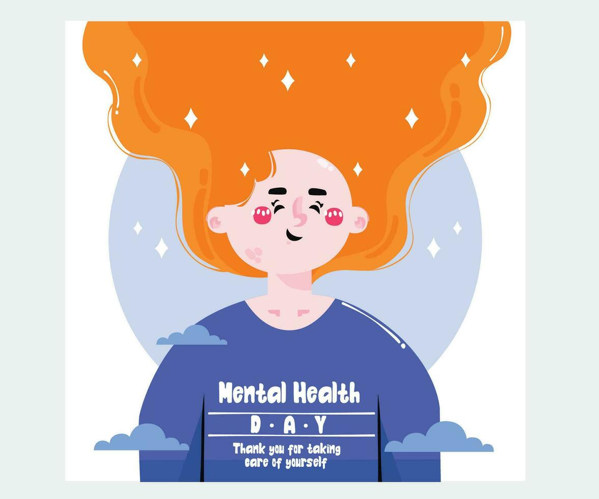 World Mental Health Day Celebration vector