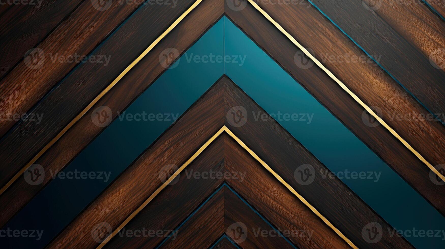 Wood marquetry wall parquet, abstract pattern background, Generative AI illustration photo