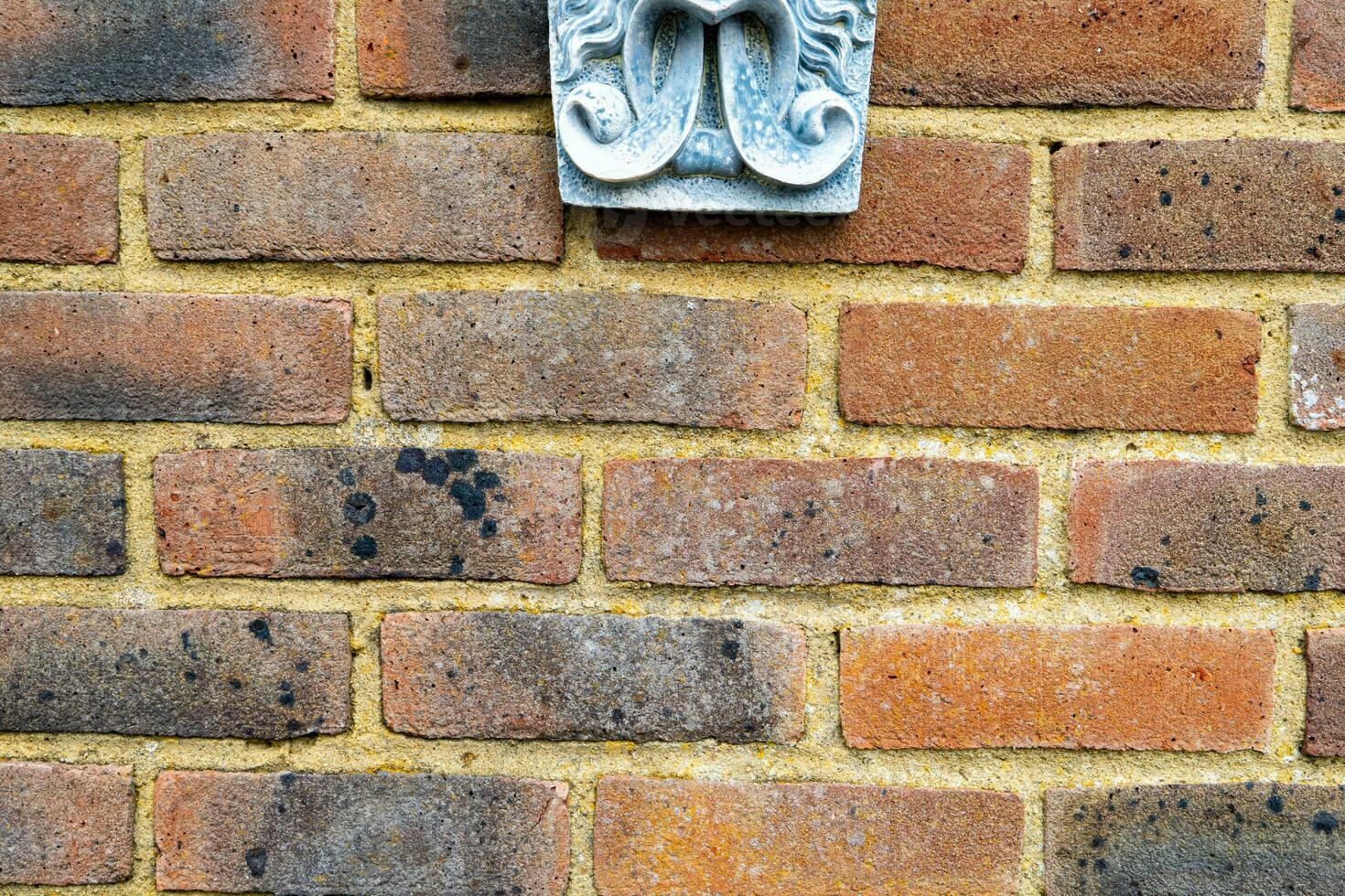 texture background of red brick wall photo