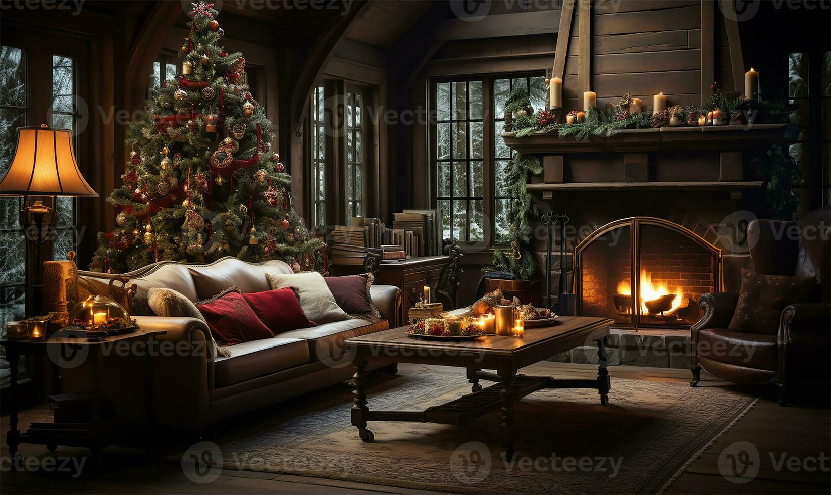 interior capturing the essence of Christmas. AI Generated photo