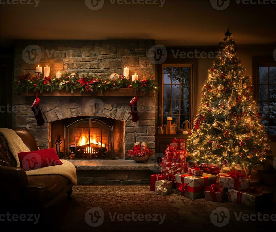 interior capturing the essence of Christmas. AI Generated photo