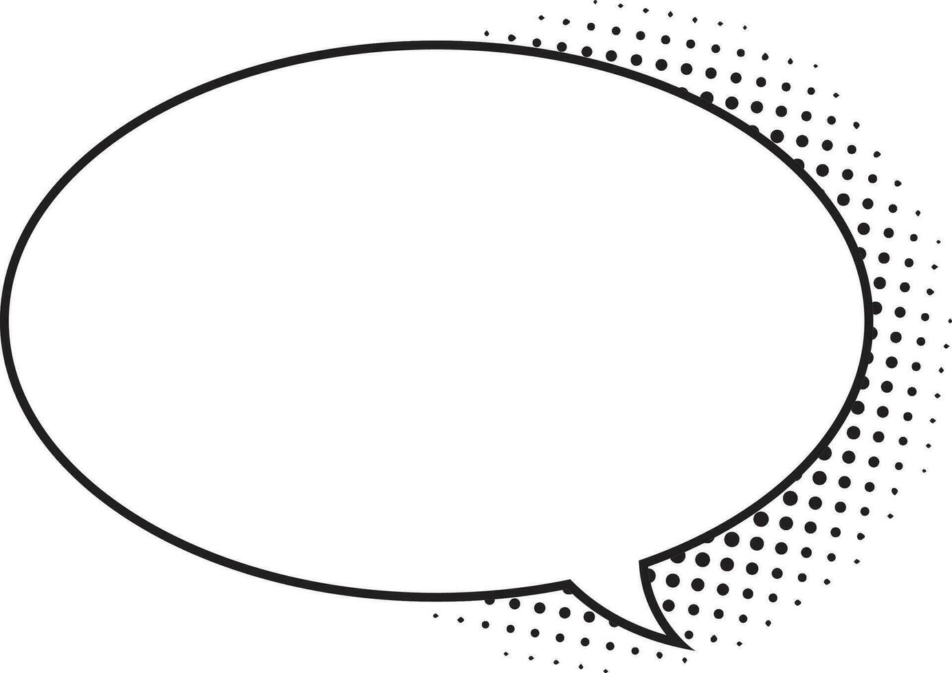 Comic speech bubble with Halftone shadows vector