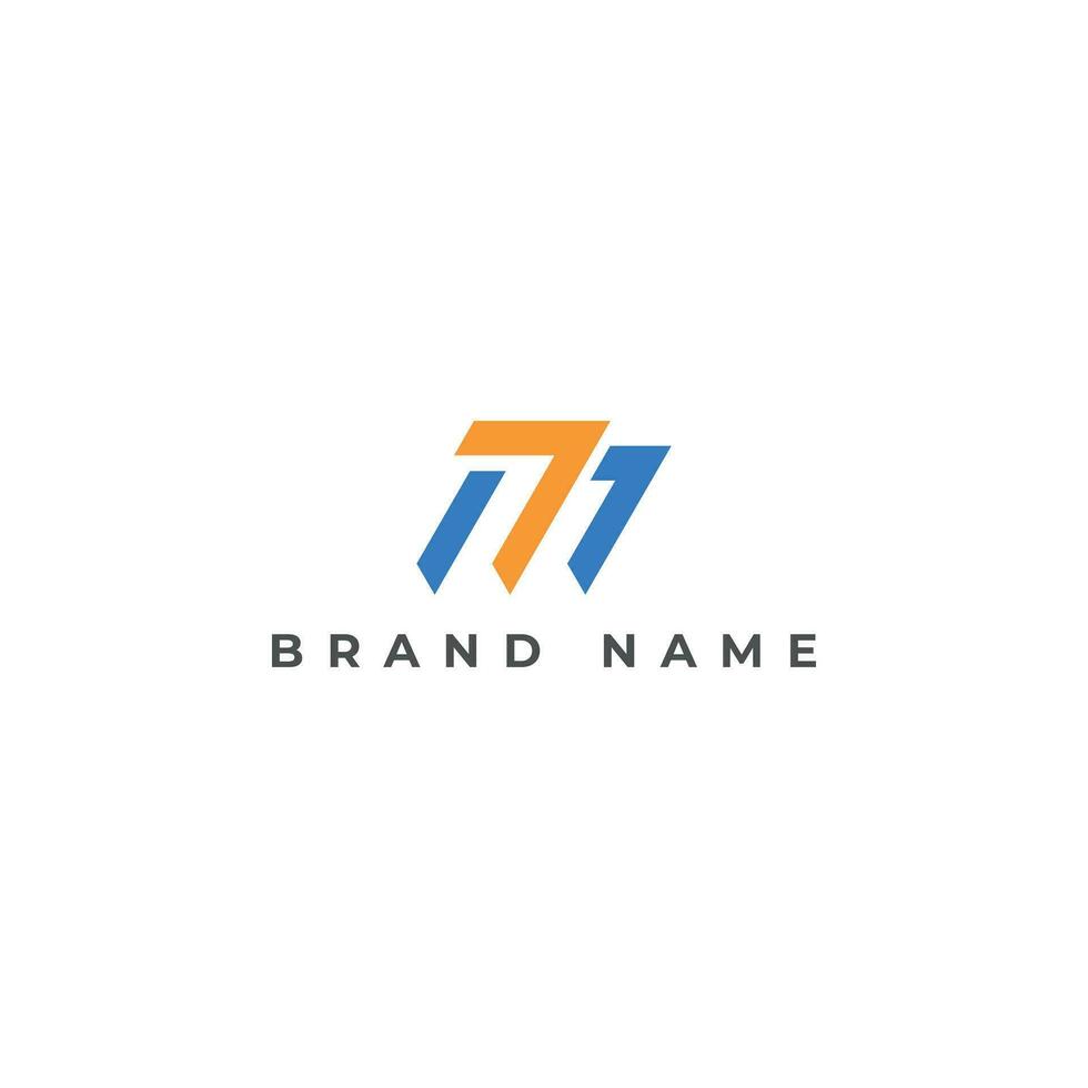 resumen inicial letra tm o monte logo en azul y naranja color aislado en un blanco antecedentes. letra tm logo aplicado para eso consultante logo diseño inspiración modelo vector