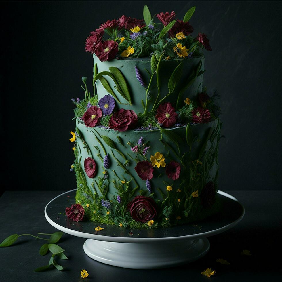 Free photo front view of cake with whipped cream