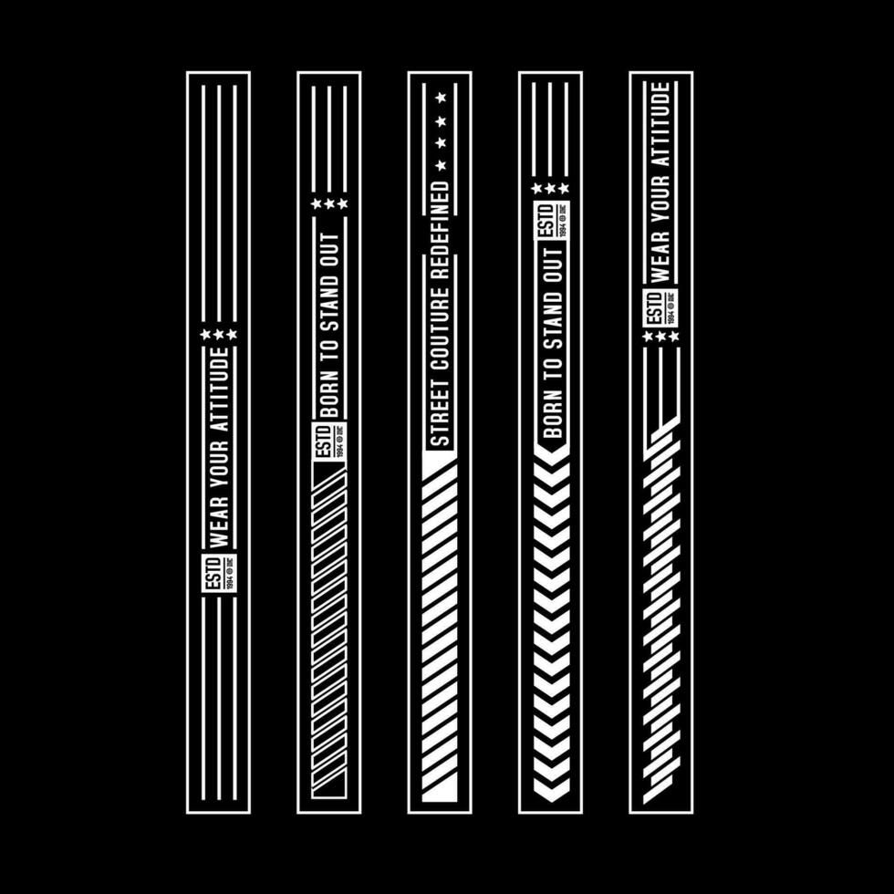 Stripe line clothing streetwear design template vector