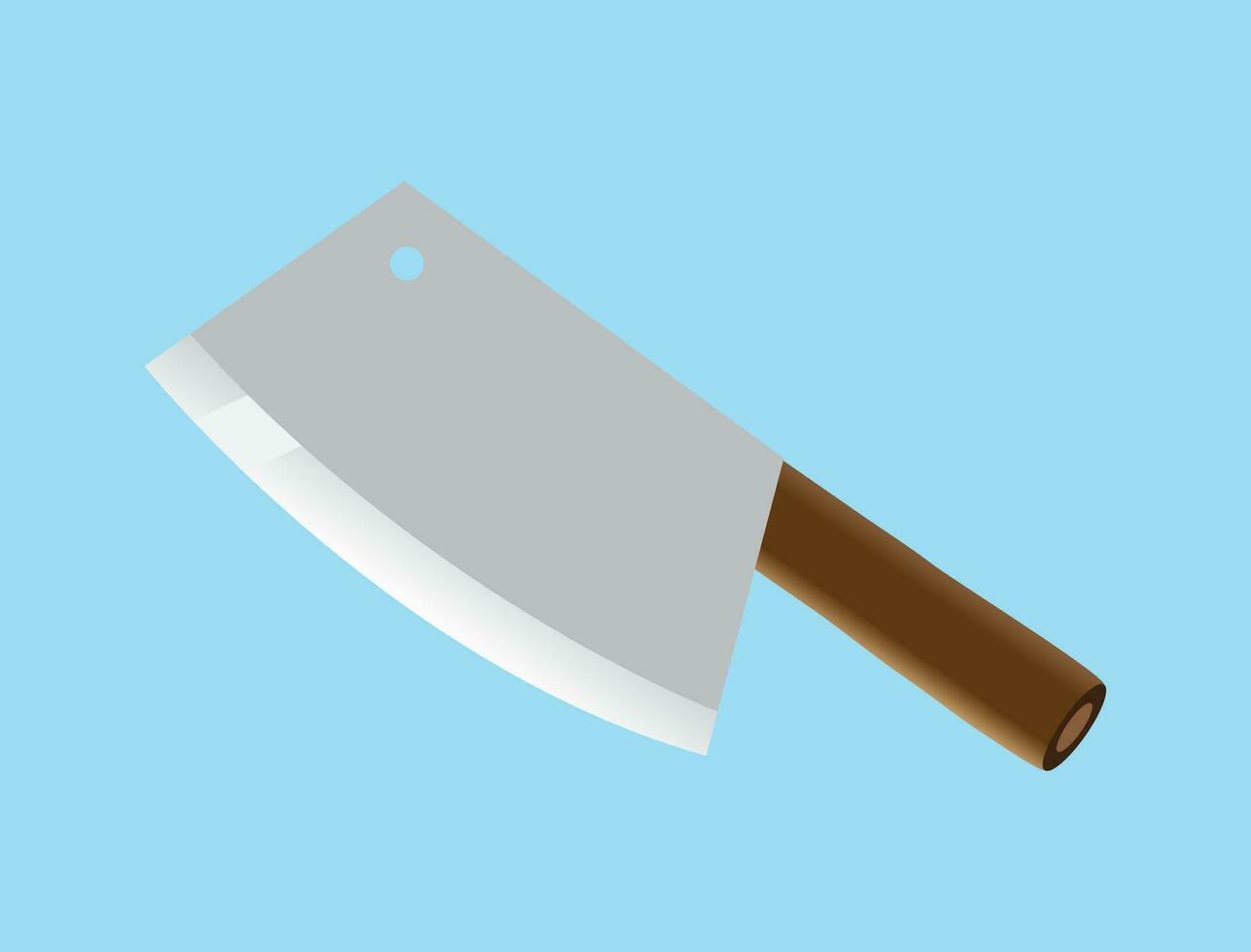Butcher knife meat cleaver and chopper for bone cutting vector