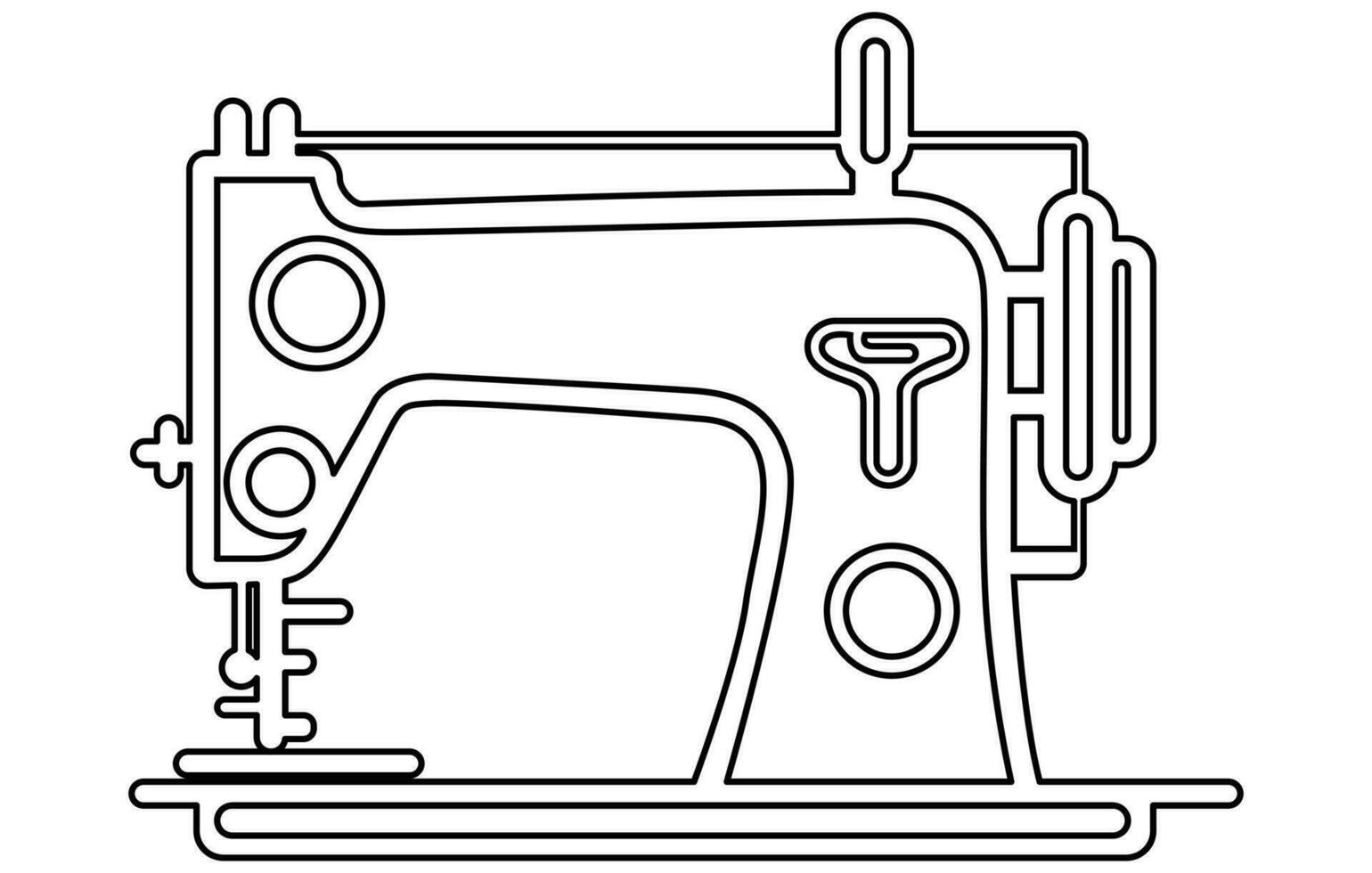 Sewing machine icon. Tailor concept. Vector Outline