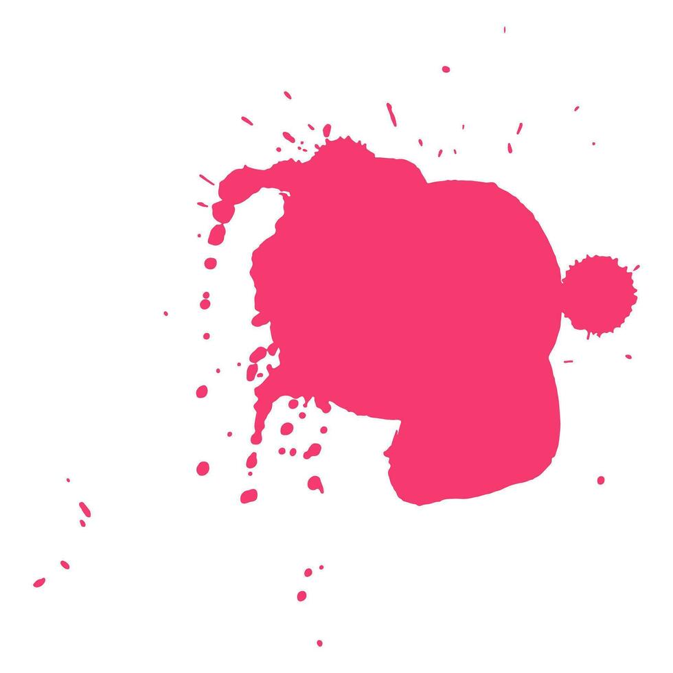 pink ink splash brush drop vector