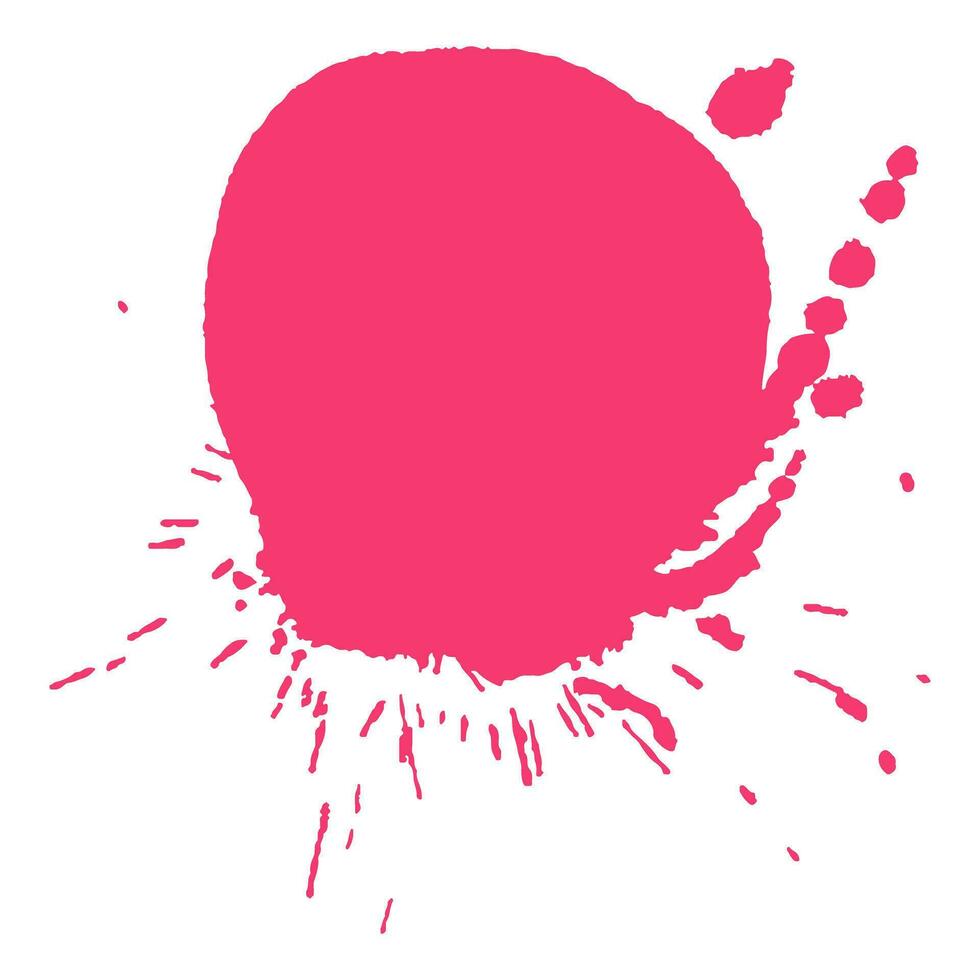 pink ink splash brush drop vector