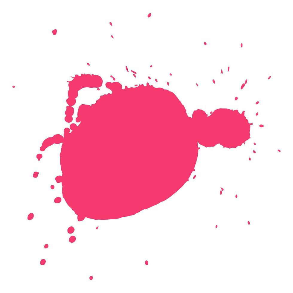 pink ink splash brush drop vector