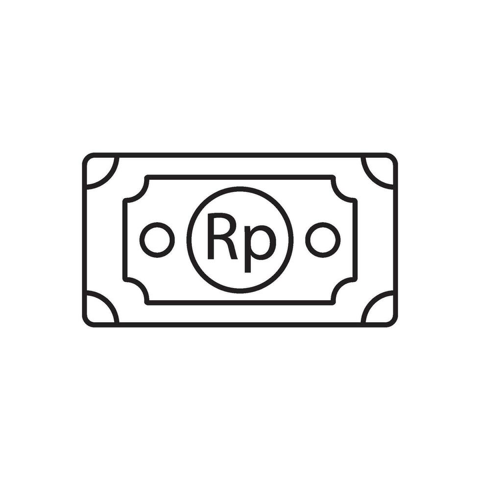 rupiah money icon vector