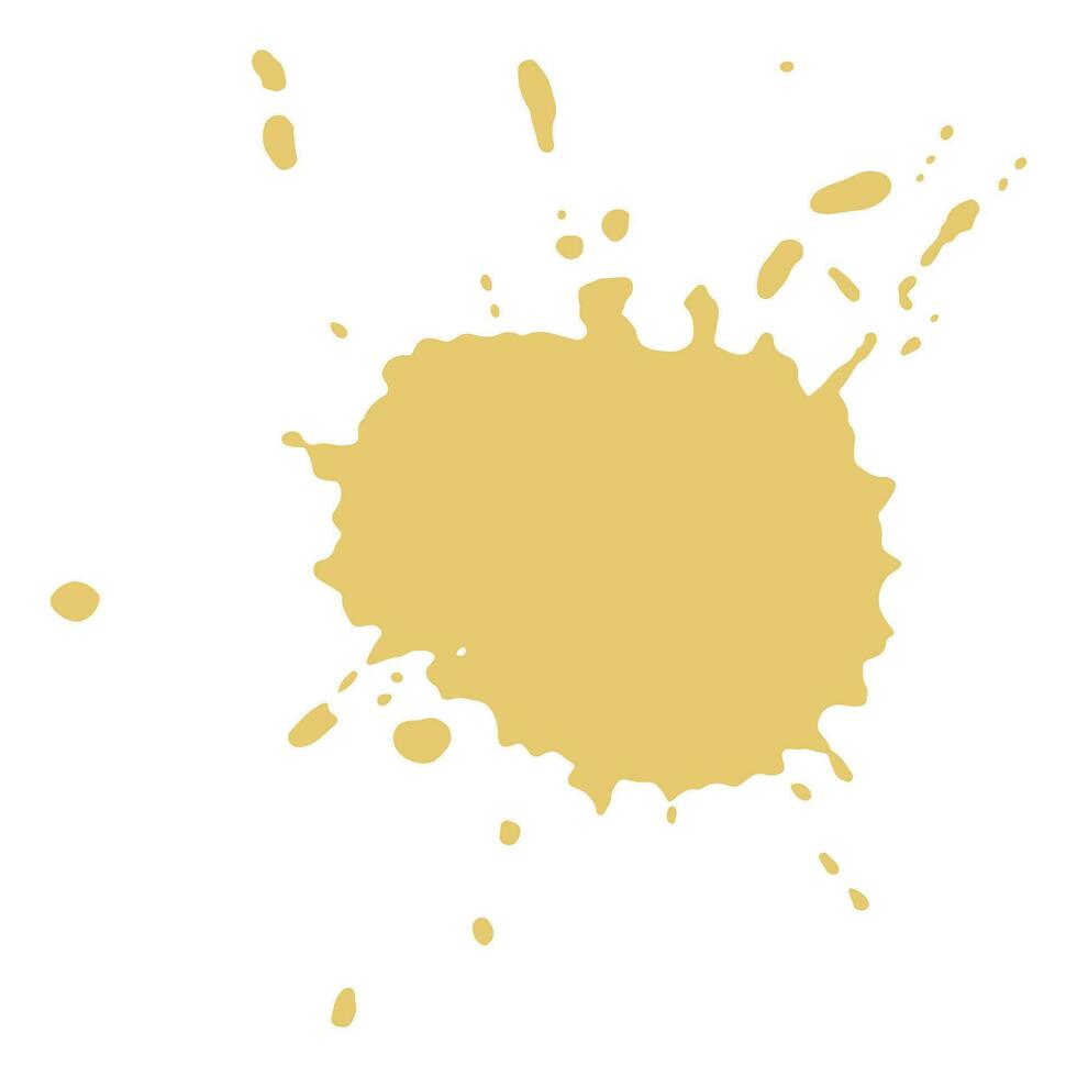 gold ink splash brush drop vector