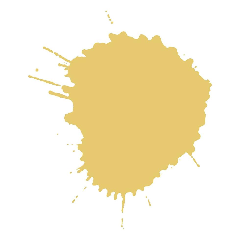 gold ink splash brush drop vector