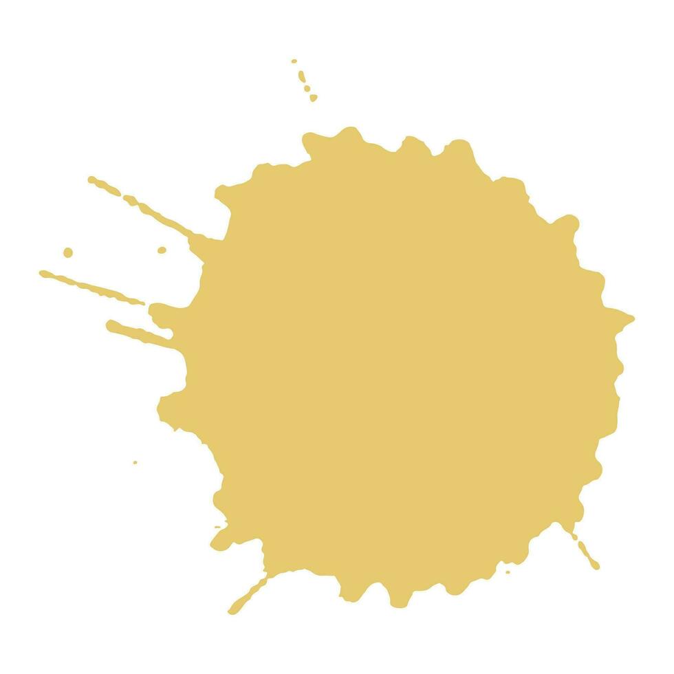 gold ink splash brush drop vector