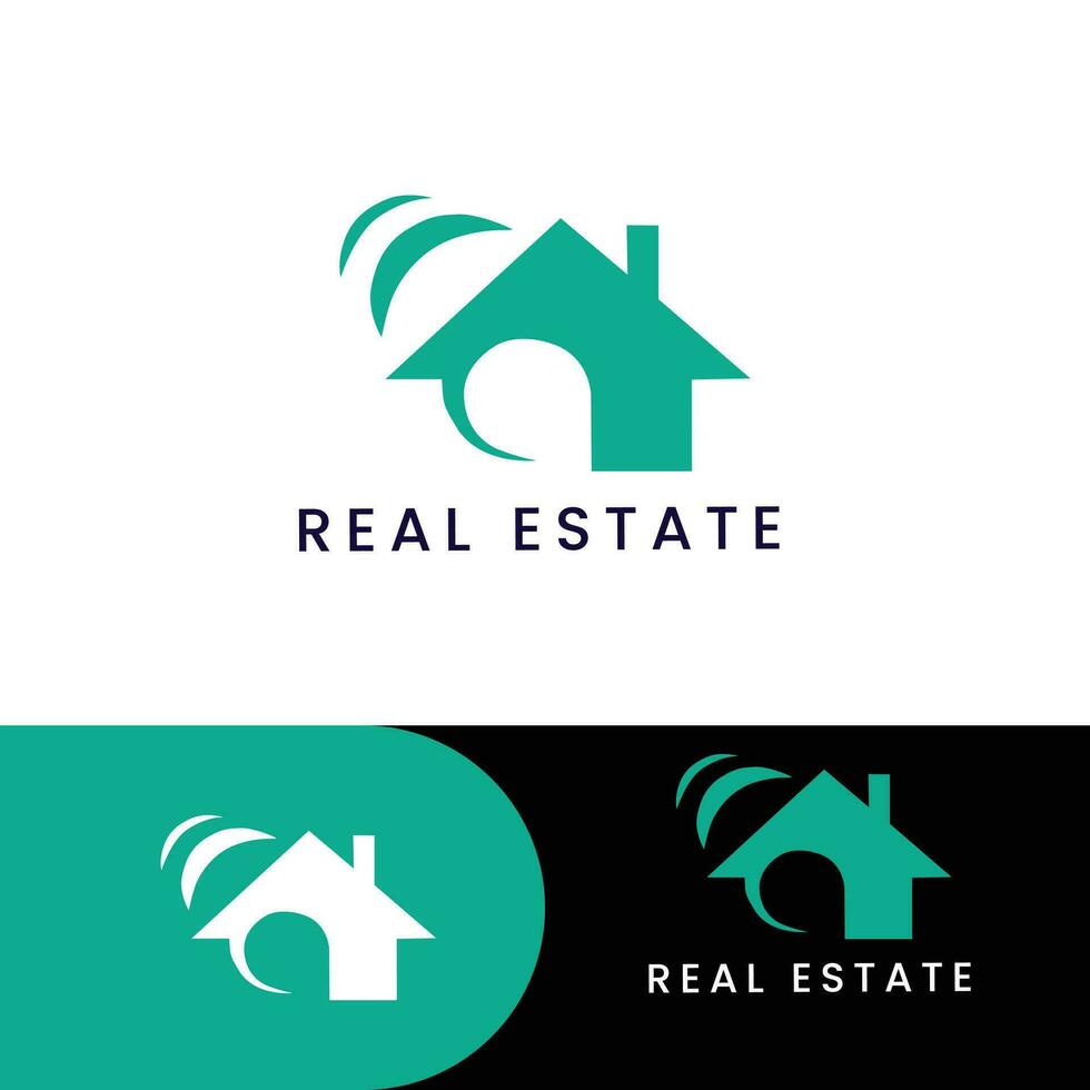 Real Estate simple logo design vector