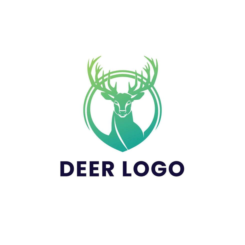 Deer Gradient Colorful illustration logo vector
