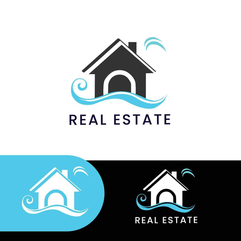 Real Estate simple logo design vector