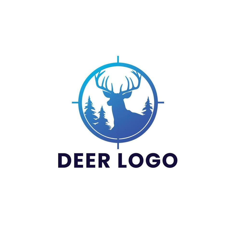Deer Gradient Colorful illustration logo vector