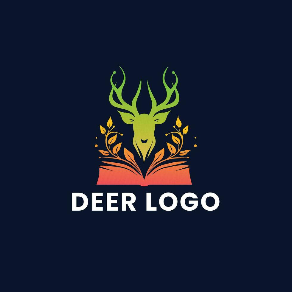 Deer Gradient Colorful illustration logo vector