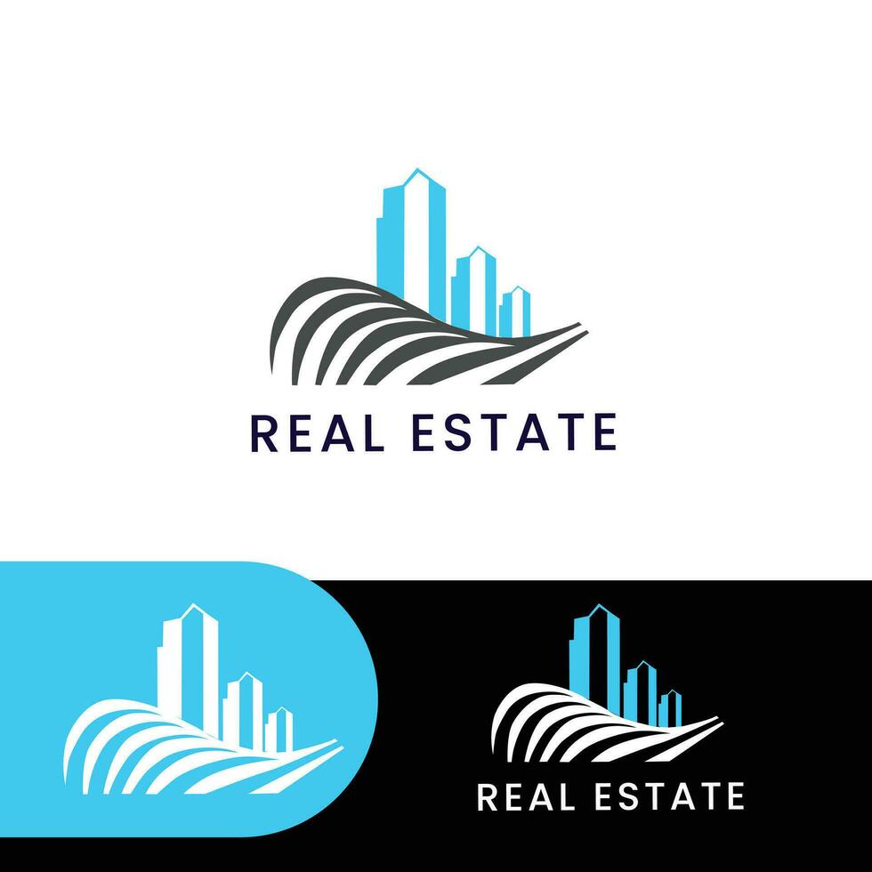 Real Estate simple logo design vector