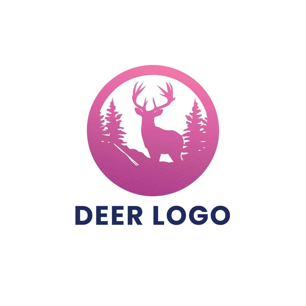 Deer Gradient Colorful illustration logo vector