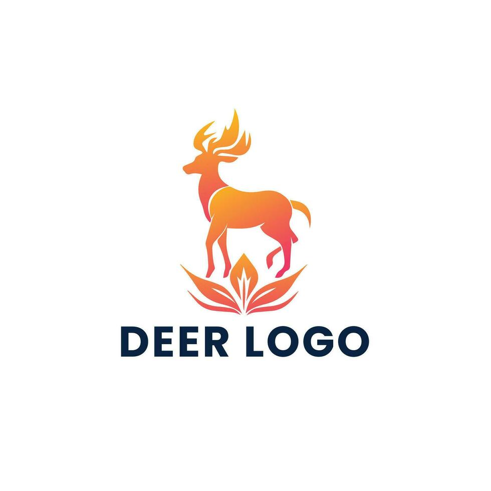 Deer Gradient Colorful illustration logo vector