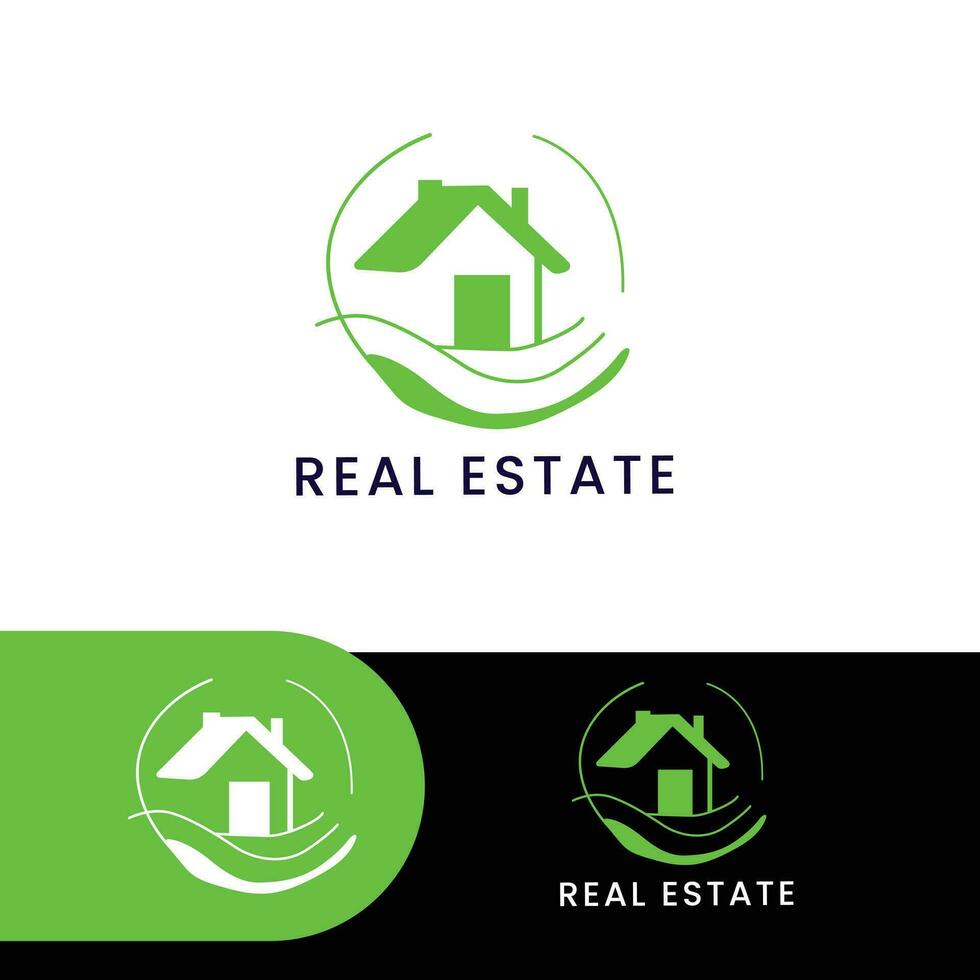 Real Estate simple logo design vector