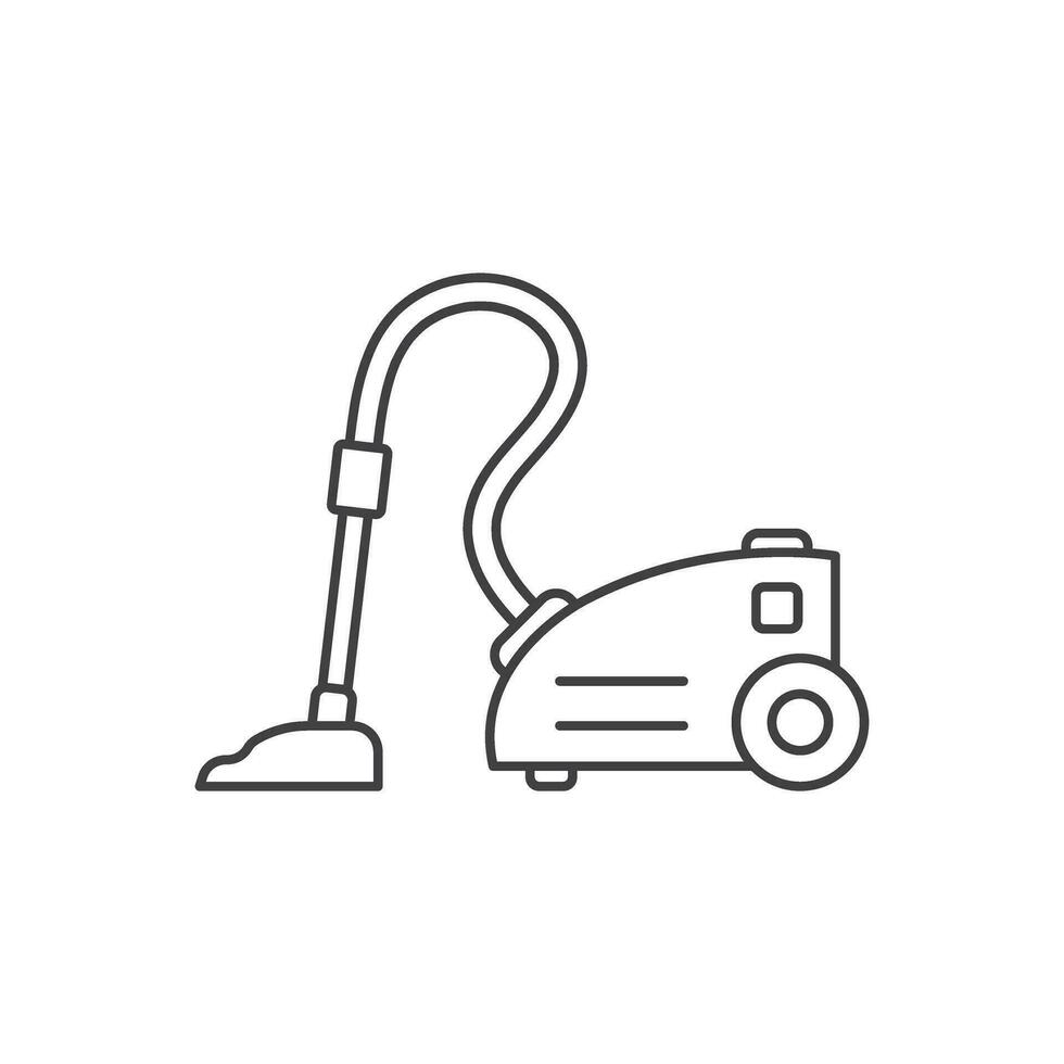 vacío limpiador icono en plano estilo. equipo para casa limpieza vector ilustración en aislado antecedentes. limpiar máquina firmar negocio concepto.