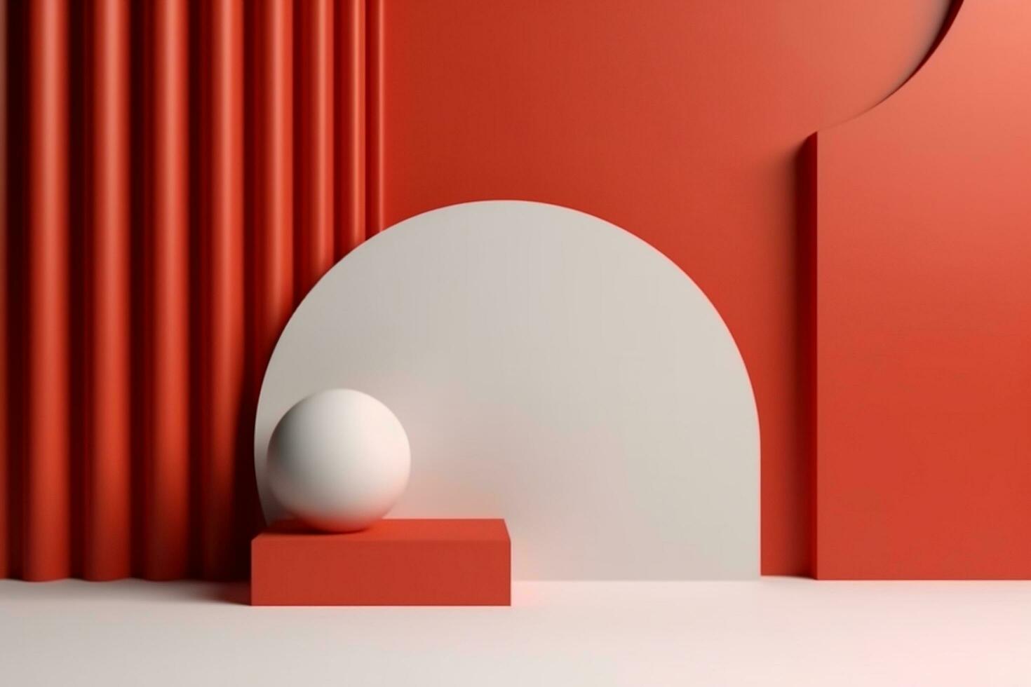 Minimal Abstract 3D Render Background Ai Generated photo