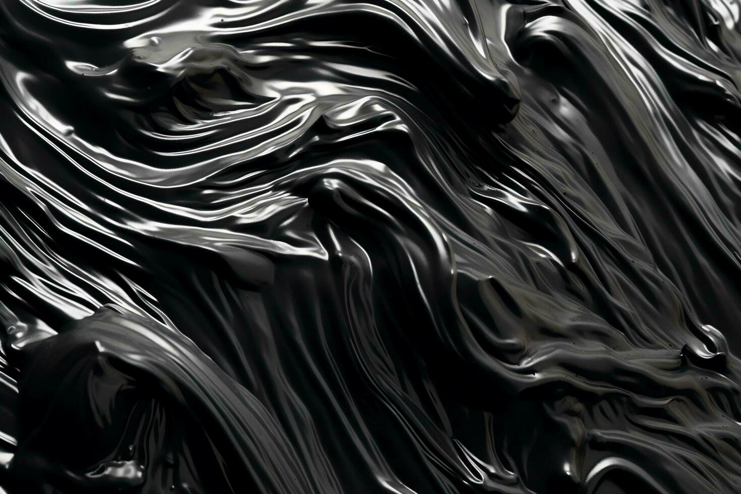 Closeup View Of  Stylish Strokes Of Black Paint  Ai Generated photo