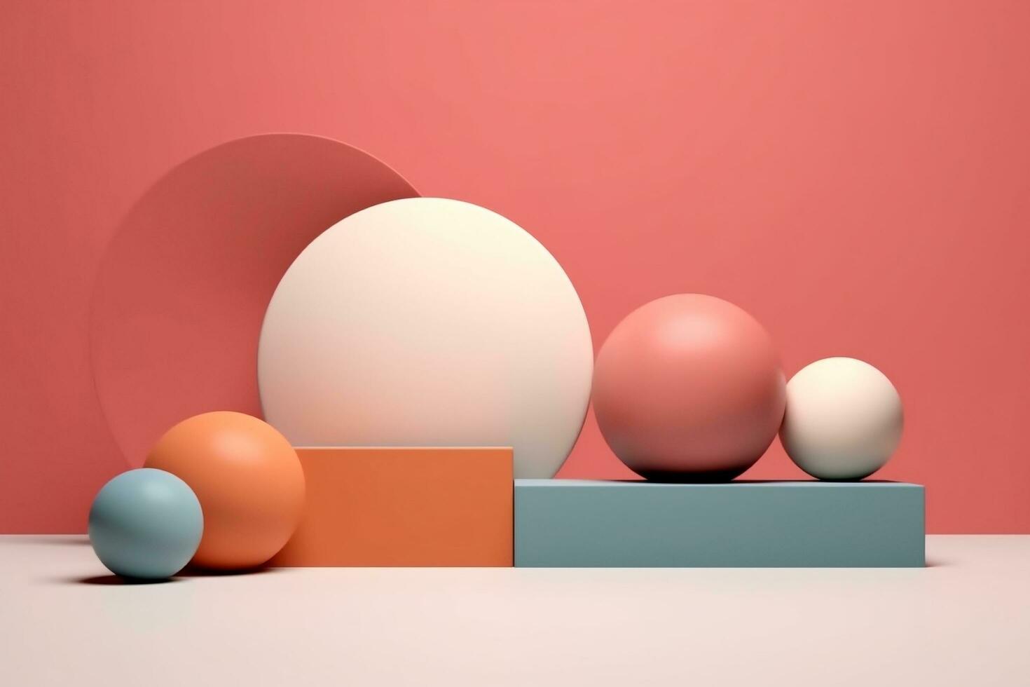 Minimal Abstract 3D Render Background Ai Generated photo