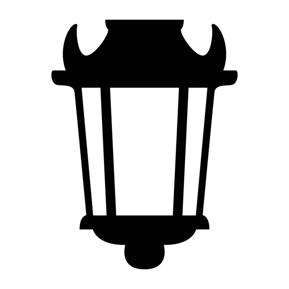 Evoke an eerie ambiance with Halloween lantern icon featuring devilish horns perfect for a spooky night of haunting vector