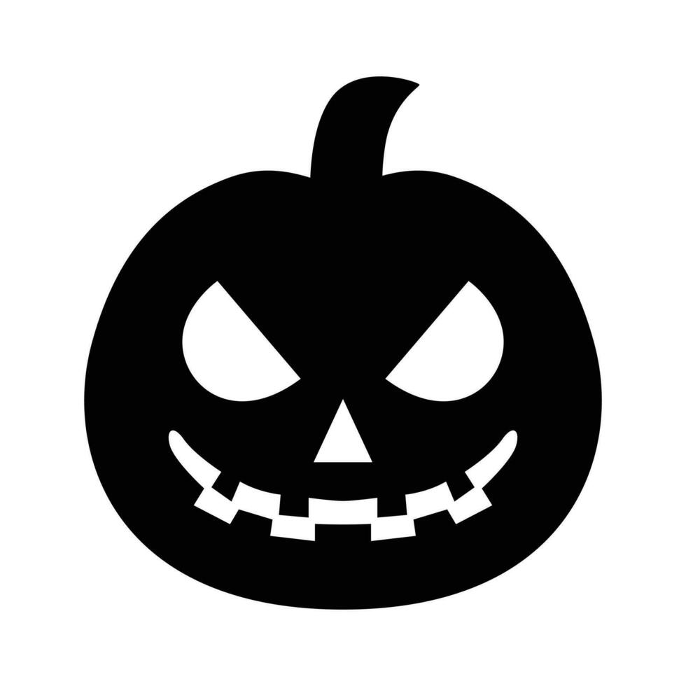 Unleash spine-tingling chills with our creepy Halloween pumpkin icon a hauntingly perfect addition to your eerie designs vector
