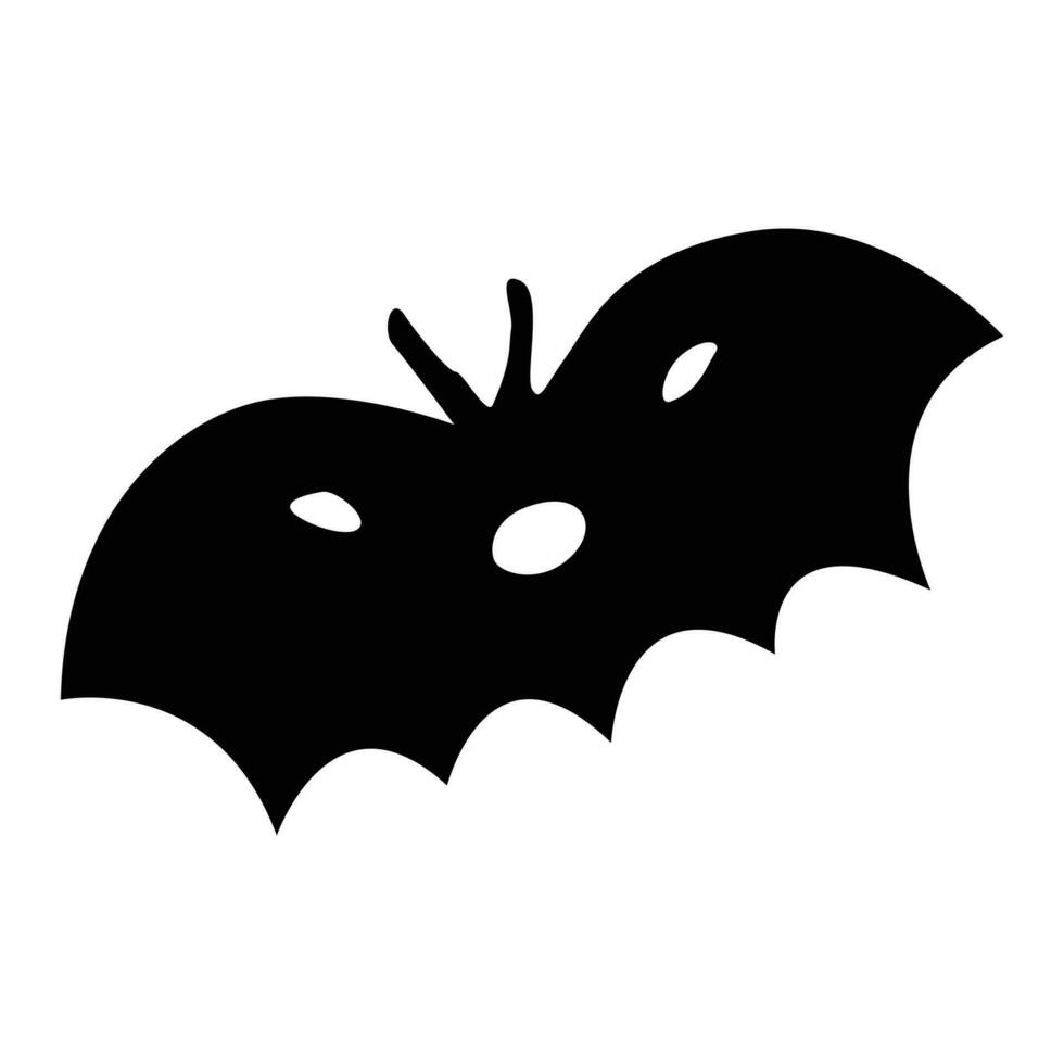 Summon the night with Halloween bat icon a symbol of mystery and spookiness, perfect for your eerie designs vector