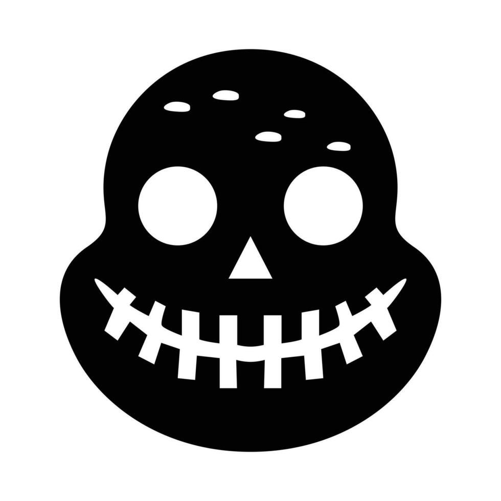 Unmask the creepiness of Halloween with haunting mask icon a perfect addition for a spine-tingling night vector