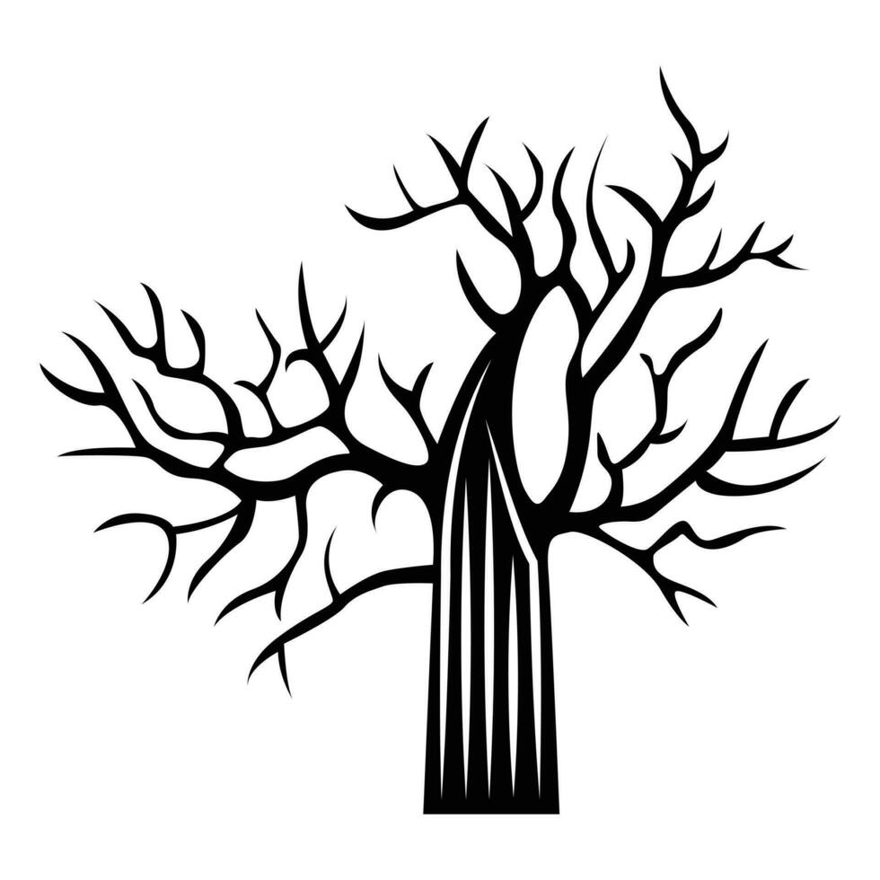 Add an eerie twist to your Halloween designs with creepy tree icon a hauntingly beautiful touch for a spooky night vector