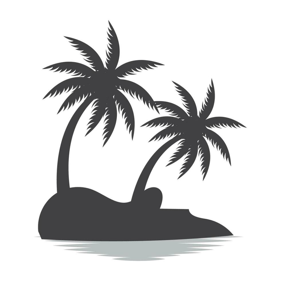 Coco árbol logo diseño, playa planta vector, palma árbol verano, ilustración modelo vector