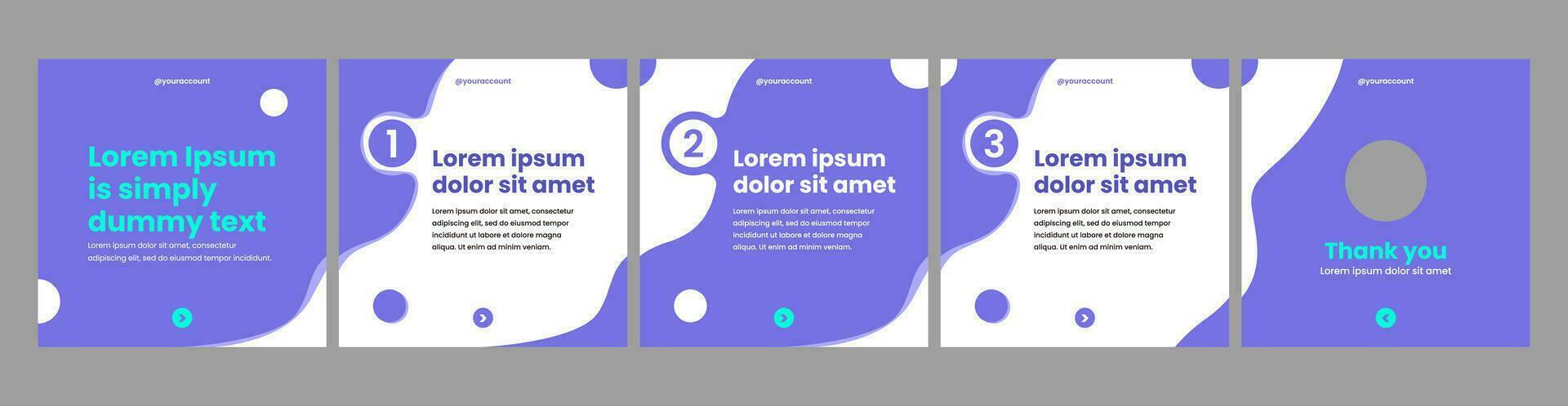 editable carousel template for social media posts vector