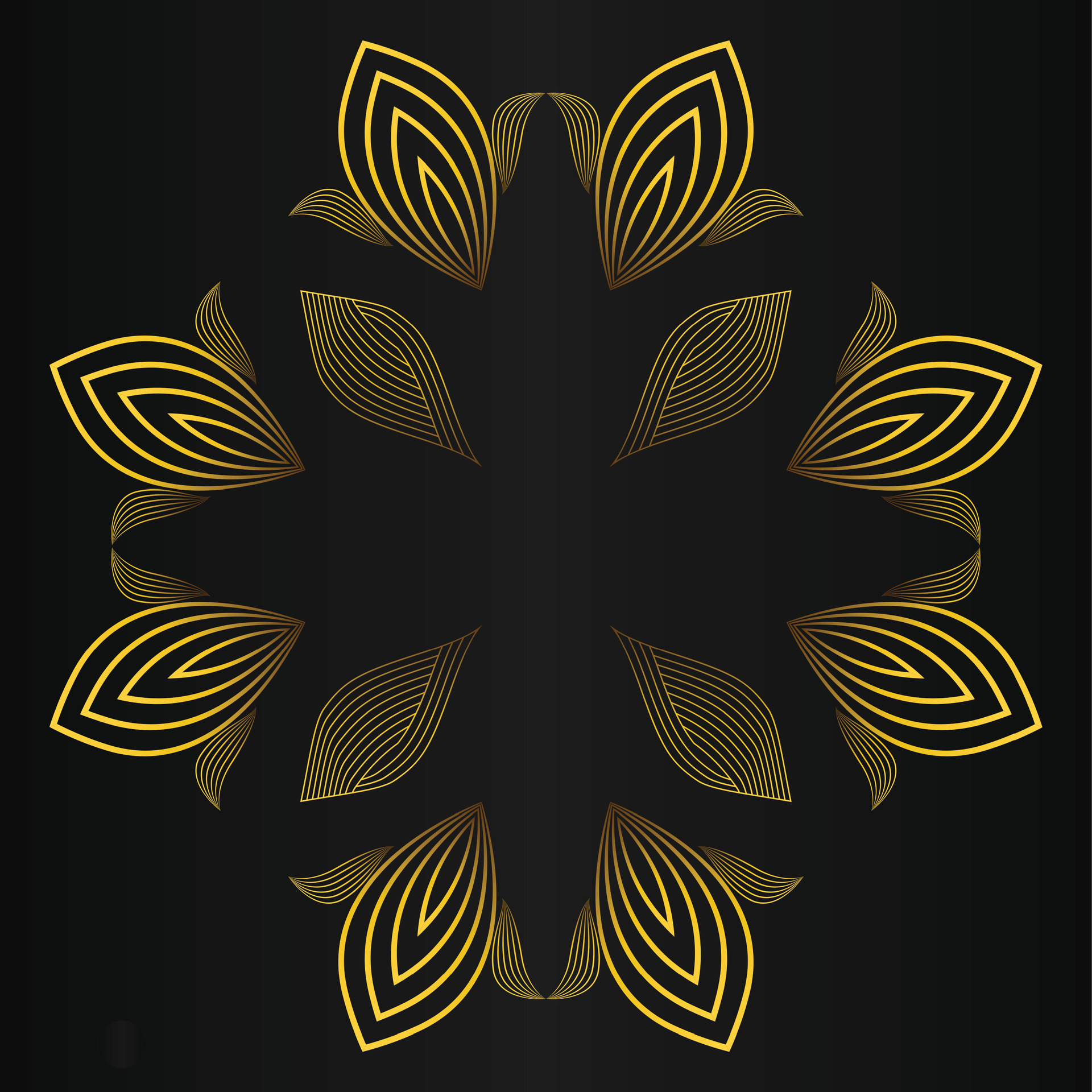 golden flower petal, luxury gold floral decoration 31698722 Vector Art