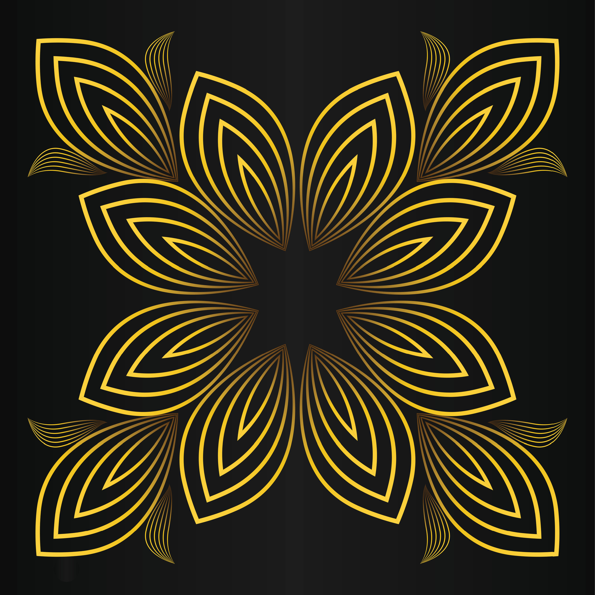 golden flower petal, luxury gold floral decoration 31698726 Vector Art