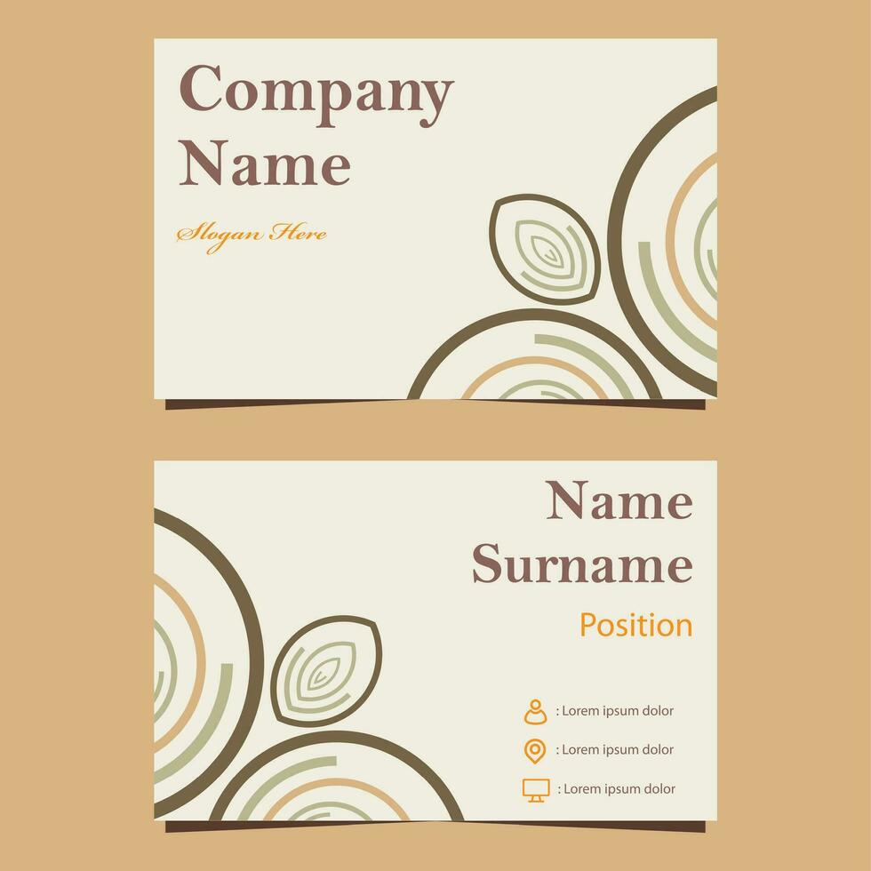 soft color natural floral business card template vector