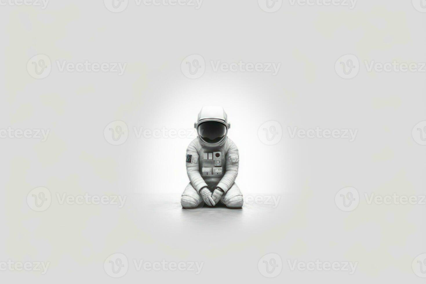Portrait of astronaut in space . Generative AI. photo
