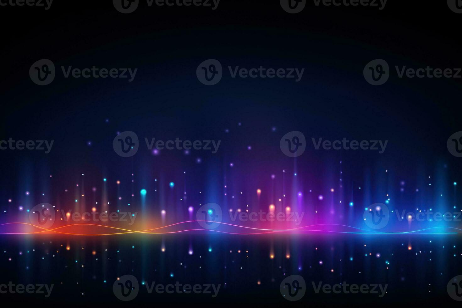 Futuristic point wave. Abstract background with a dynamic wave. Generative AI photo